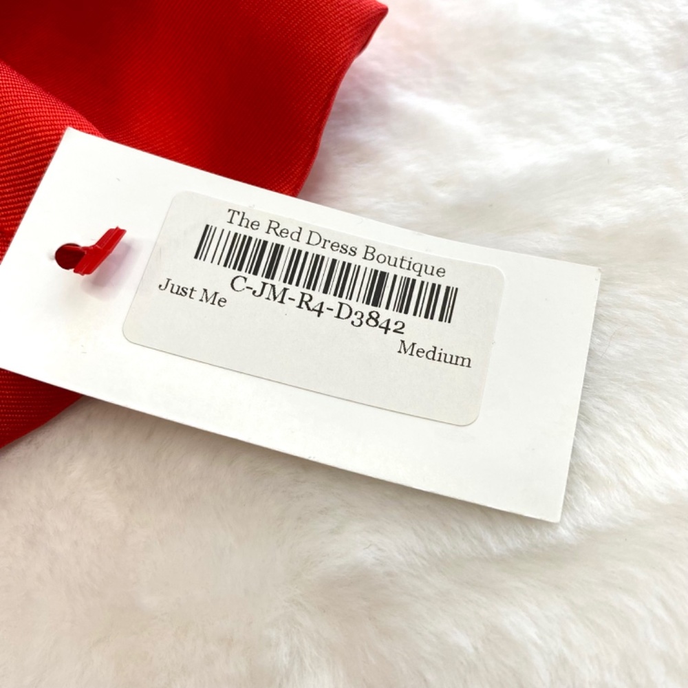 NWT Red Dress Boutique Open Back Red Dress With Bow in Size Medium - Picture 16 of 16